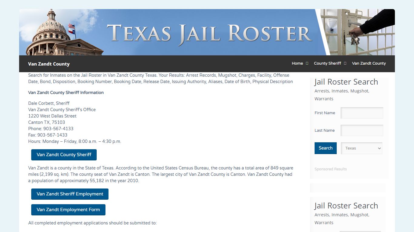 Van Zandt County | Jail Roster Search