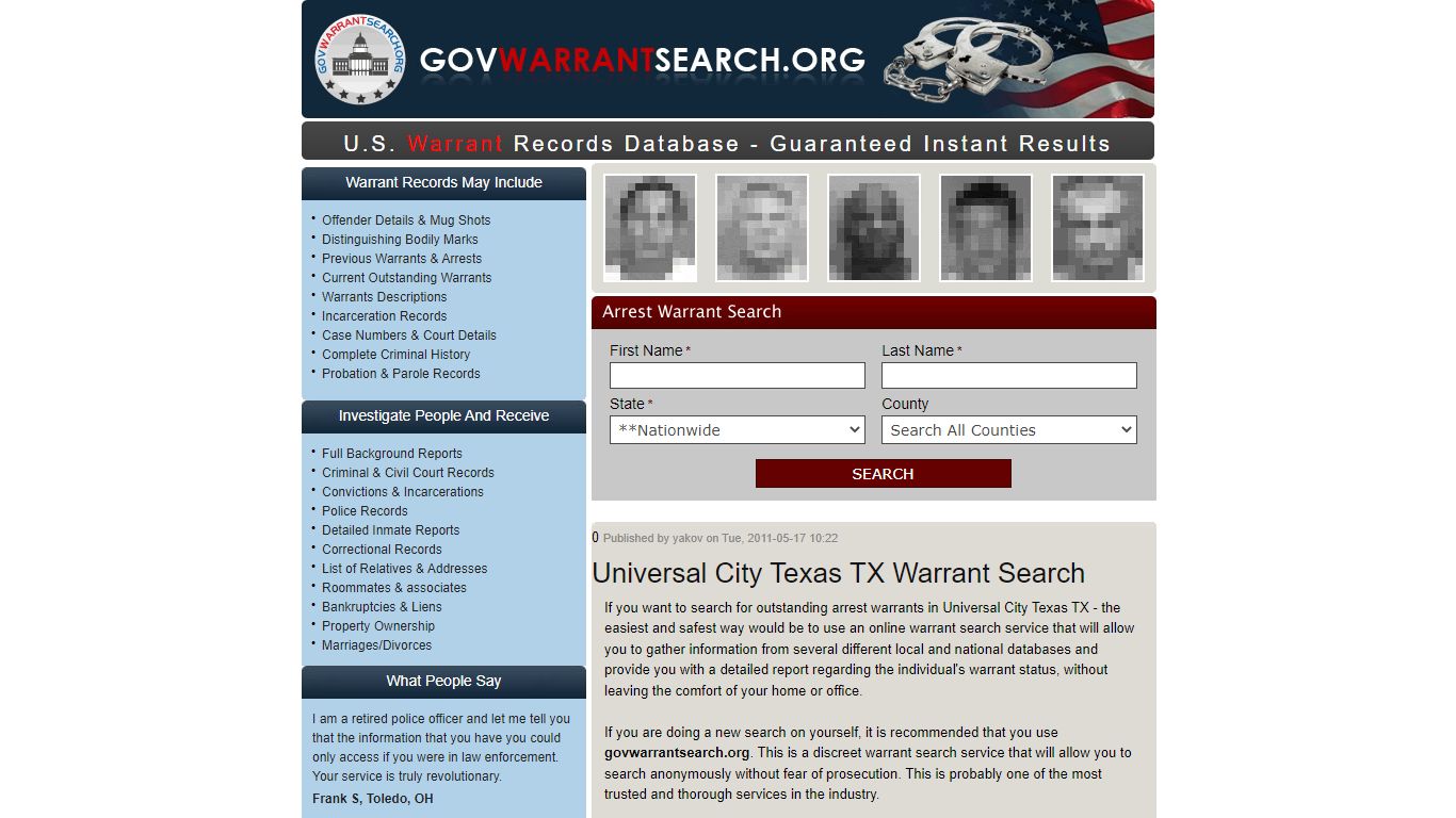 Universal City | Warrant Search